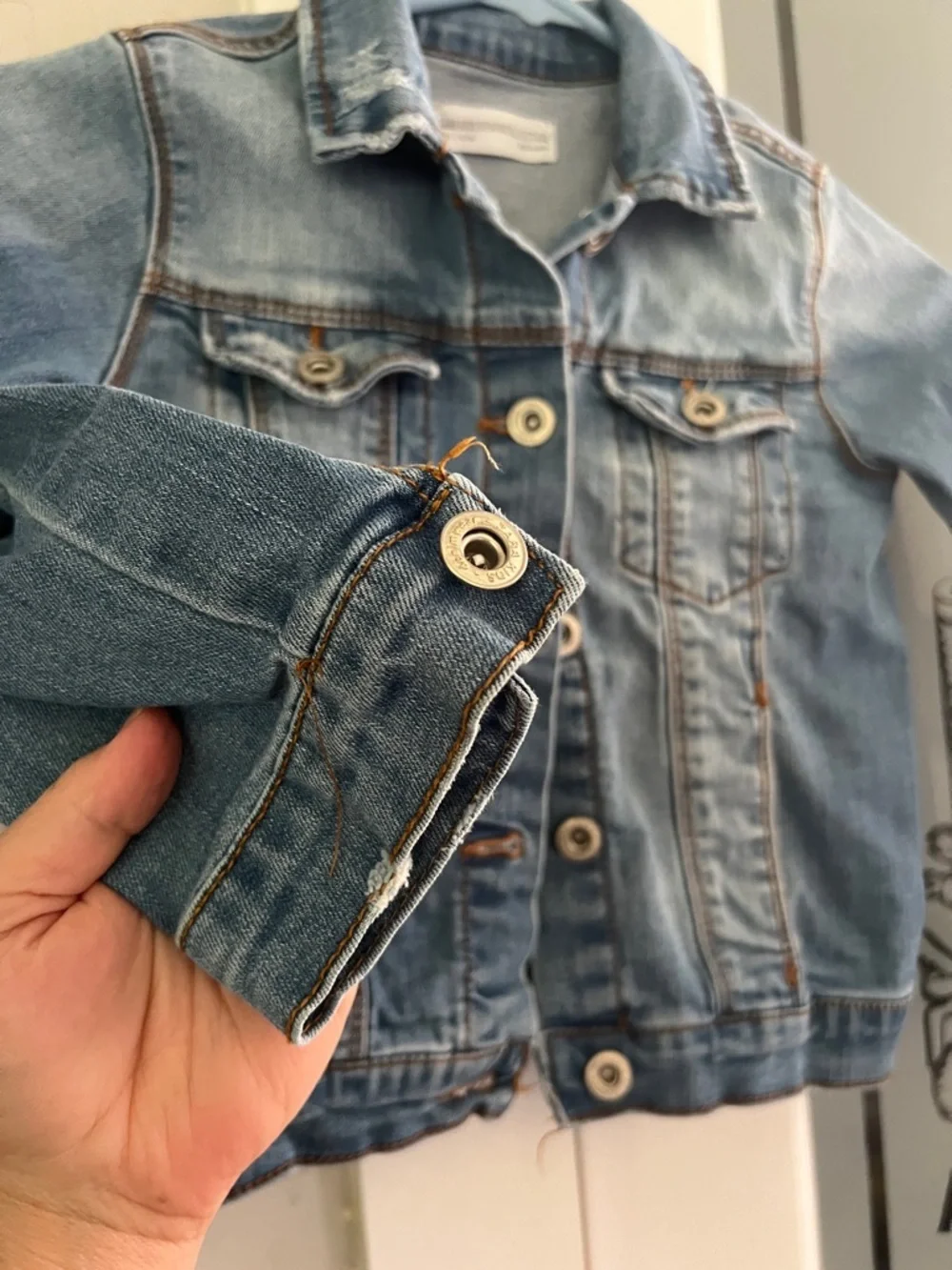 Zara Light Blue Kids Denim Jacket - Button Front